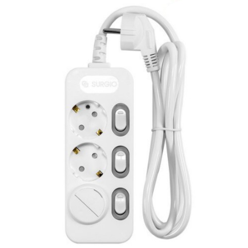 대현써지오 모노케어 3구 16A 개별스위치 멀티탭 (3m)