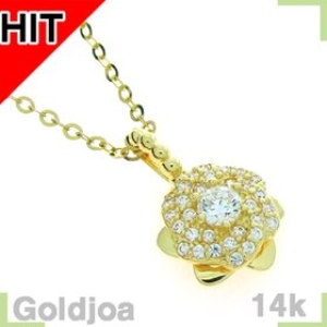 골드조아 14K 럭셔리 세련된 이중 장미 큐빅 메달만 s-jb1151p 14K팬던트 목걸이이미지입니다. 누르면 해당 게시물로 새창이동합니다.