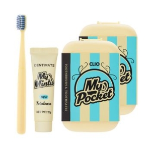 크리오 마이 포켓 여행용 휴대용 트래블 칫솔치약세트 (1개)