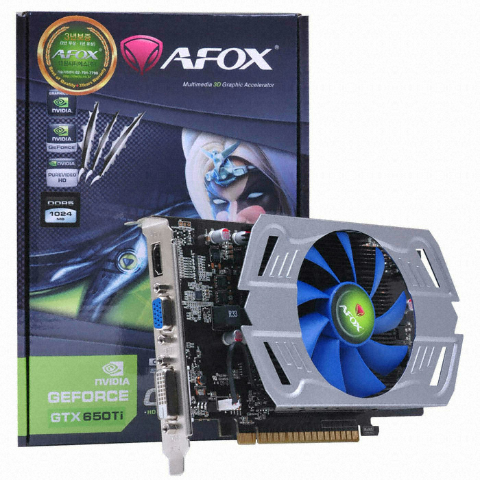 지포스 GTX650 Ti D5 1GB Blue Fan