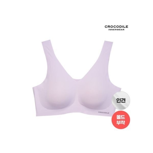 패션그룹형지 크로커다일 감탄 라이크라 인견쉘론 몰드부착 V넥 브래지어 (라일락)