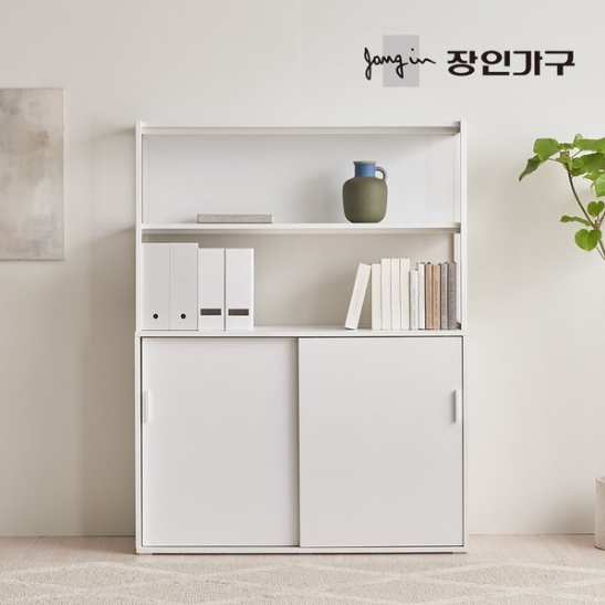 장인가구  마운트 2단 선반 슬라이딩장 세트 1200