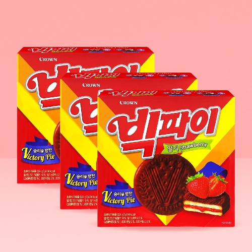 크라운제과 빅파이 딸기 324g (3개)_이미지