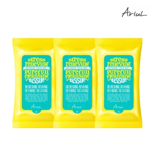 뷰티팩토리 아리얼 스트레스 릴리빙 퓨어풀 클렌징 티슈 15매 (3팩)_이미지