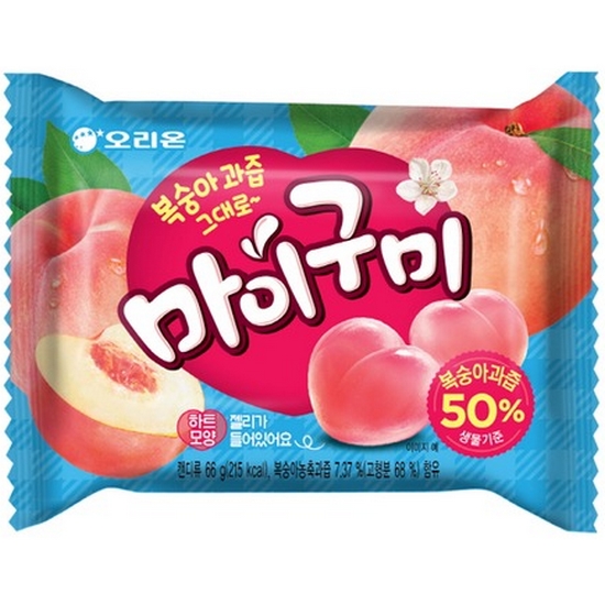 오리온  마이구미 복숭아 66g