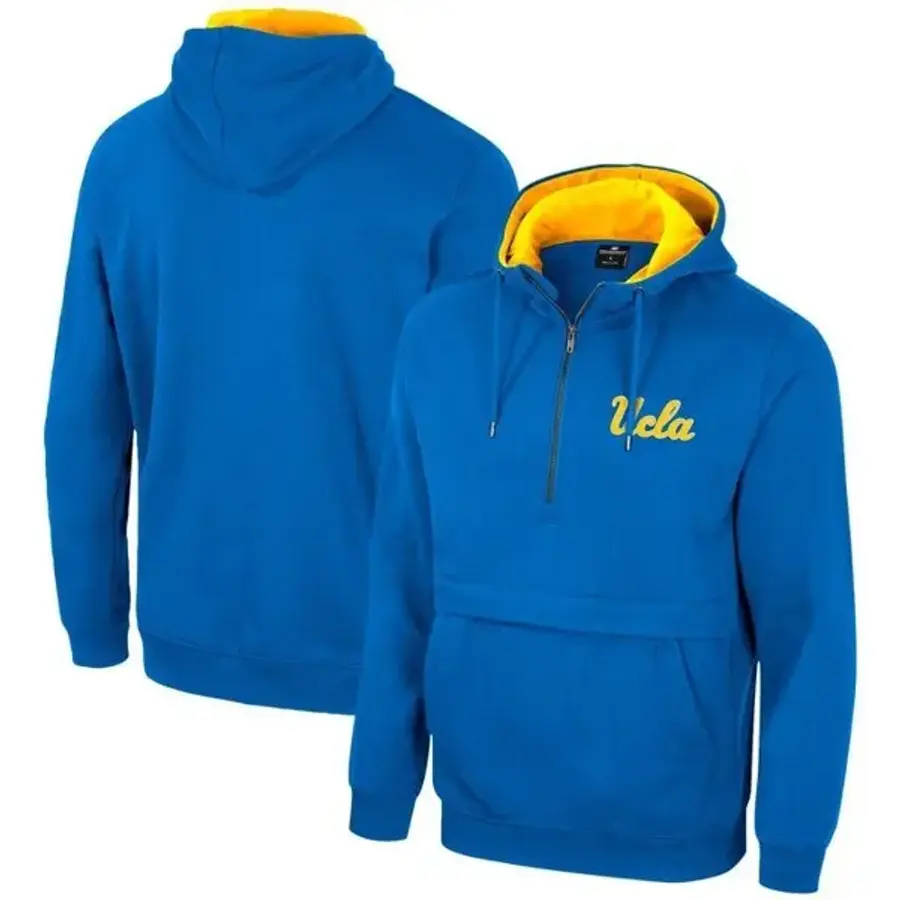 남성 집업 티셔츠 Colosseum 블루 UCLA Bruins 하프 지퍼 후디 849015 긴팔