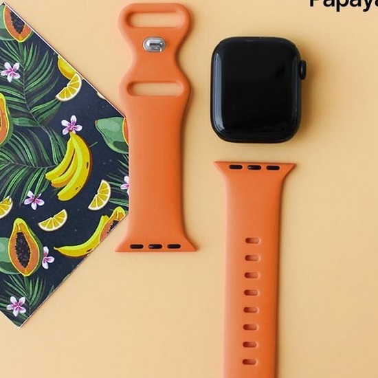 폰트리 힐링쉴드 애플워치 스트랩 실리콘 SL 시리즈 (파파야) (42mm/44mm/45mm/49mm)_이미지