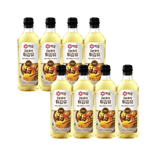 백설 2배 바삭 튀김유 900ml (8개)_이미지