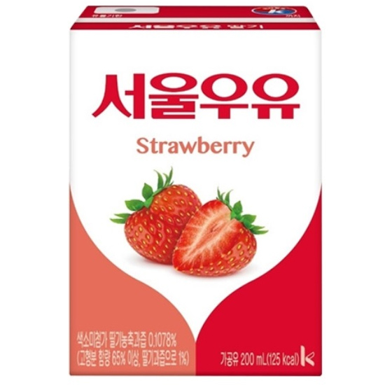 서울우유 멸균 딸기 우유 200ml (6개)_이미지