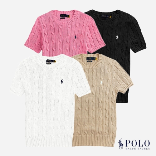 폴로랄프로렌 여성 피마코튼 반팔 니트 211795615003_이미지