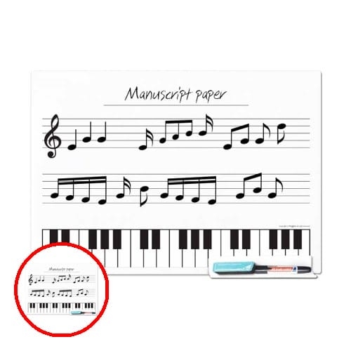 마그피아 헤이지 C0515 화이트 오선지 보드 고무자석 MRMB MPK6040 개 1개입 자석보드판 유아자석보드 어린이칠판_이미지