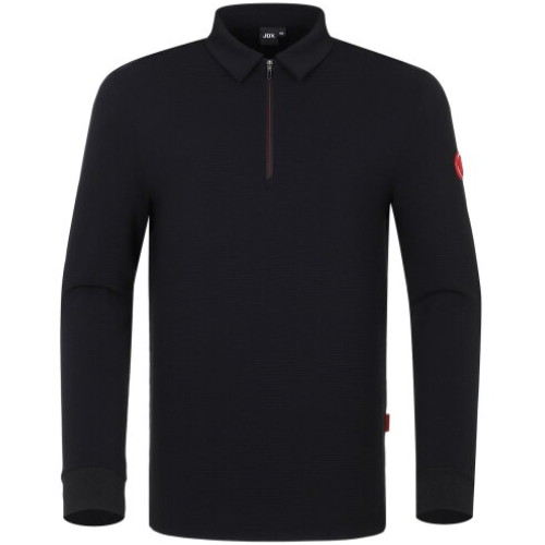 JDX골프 골조직 반집업 긴팔 티셔츠 X1TLV3401BK_이미지