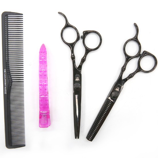 제스파 블랙 아이유 전문가용 가위 2종 세트