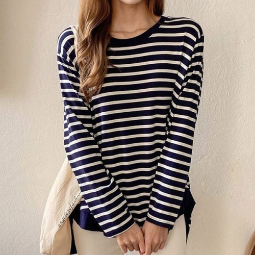 아이우먼 유니크밑단라운드티셔츠 YYV130M508 빅사이즈_이미지