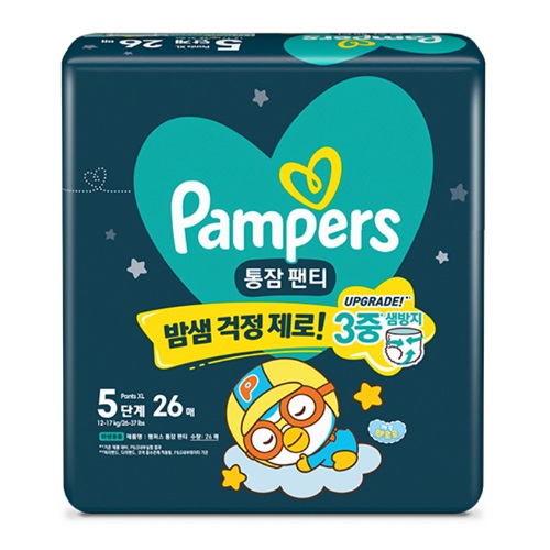 팸퍼스 2024 통잠팬티 팬티형 5단계-공용 (26매)_이미지