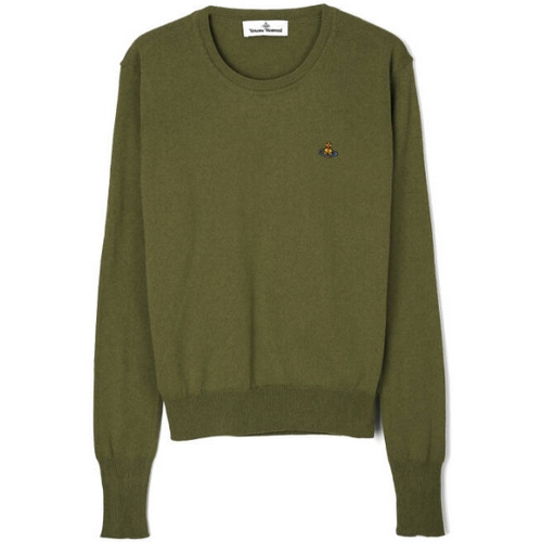 비비안웨스트우드 ORB 로고 캐시미어 니트 1803002S Y0010 (M410, 올리브)_이미지