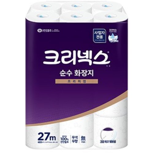 크리넥스 순수 화장지 프리미엄 27m (24롤)
