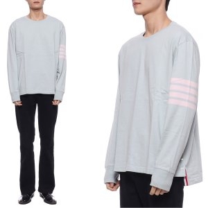 톰브라운 유니코 남성 사선 완장 긴팔티셔츠_MJS117A_06221_450_22F_이미지
