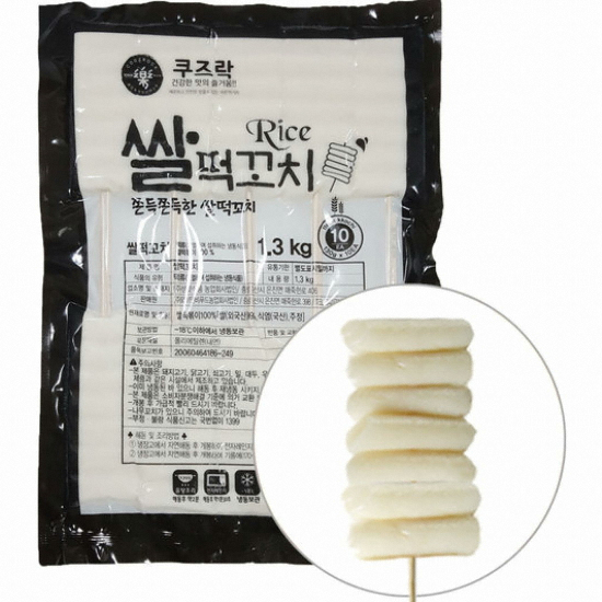 와이앤비푸드 쿠즈락 쌀떡꼬치 1.3kg (1개)_이미지