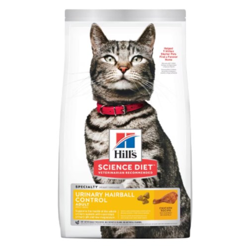 힐스 사이언스 다이어트 캣 어덜트 유리너리 헤어볼 컨트롤 1.6kg (4개)_이미지
