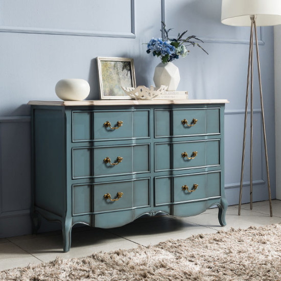 리체갤러리 빈티지엔틱 디바 3단 와이드 서랍장 1200