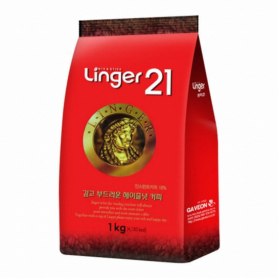 아이에스씨 린저 21 헤이즐넛 노프림 커피믹스 1kg (1개)