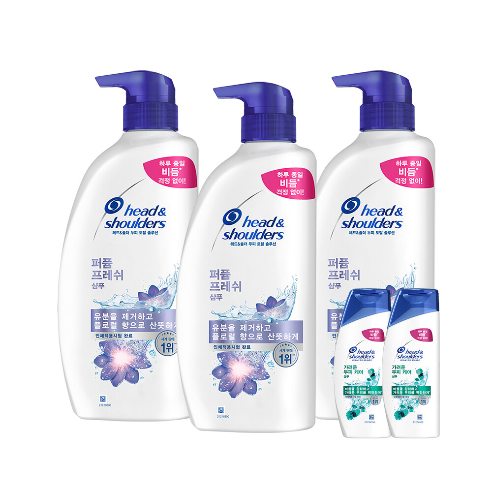 한국P&G 헤드앤숄더 퍼퓸프레쉬 샴푸 800ml (3개)