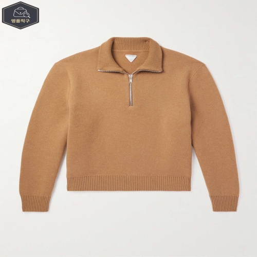 보테가베네타 B0081460433 리브드 캐시미어블렌드 하프지퍼 스웨터 809370V33N0