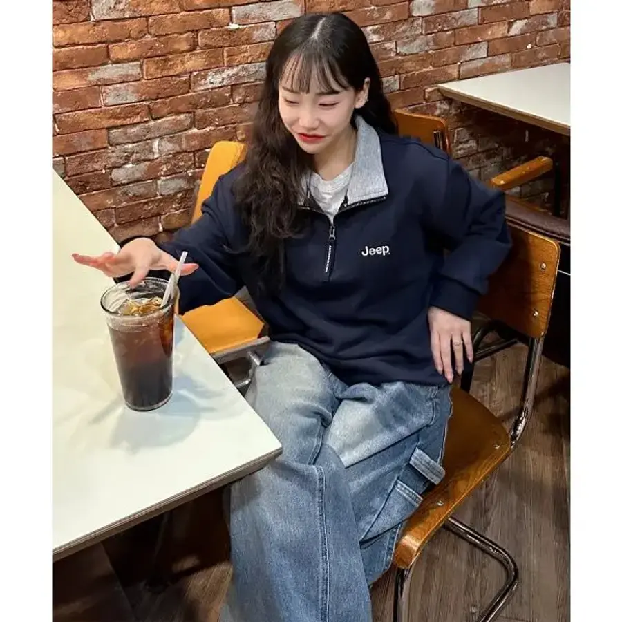 JEEP 360g M-Logo 반집업 맨투맨 JR5TSU838DA 386886