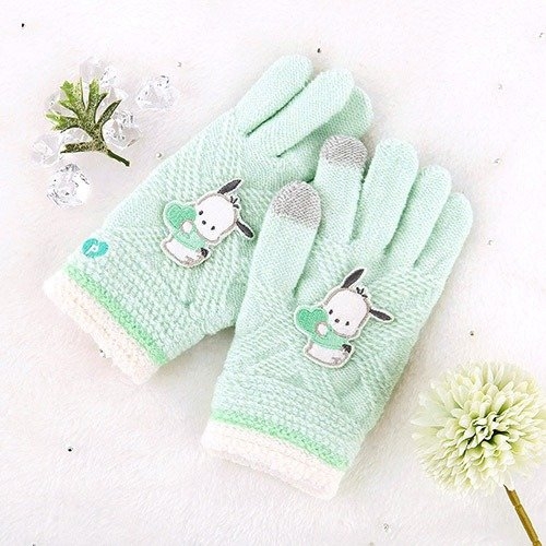 산리오 포차코 스윗 하트 니트 장갑 526479 유아 아동 겨울 털장갑