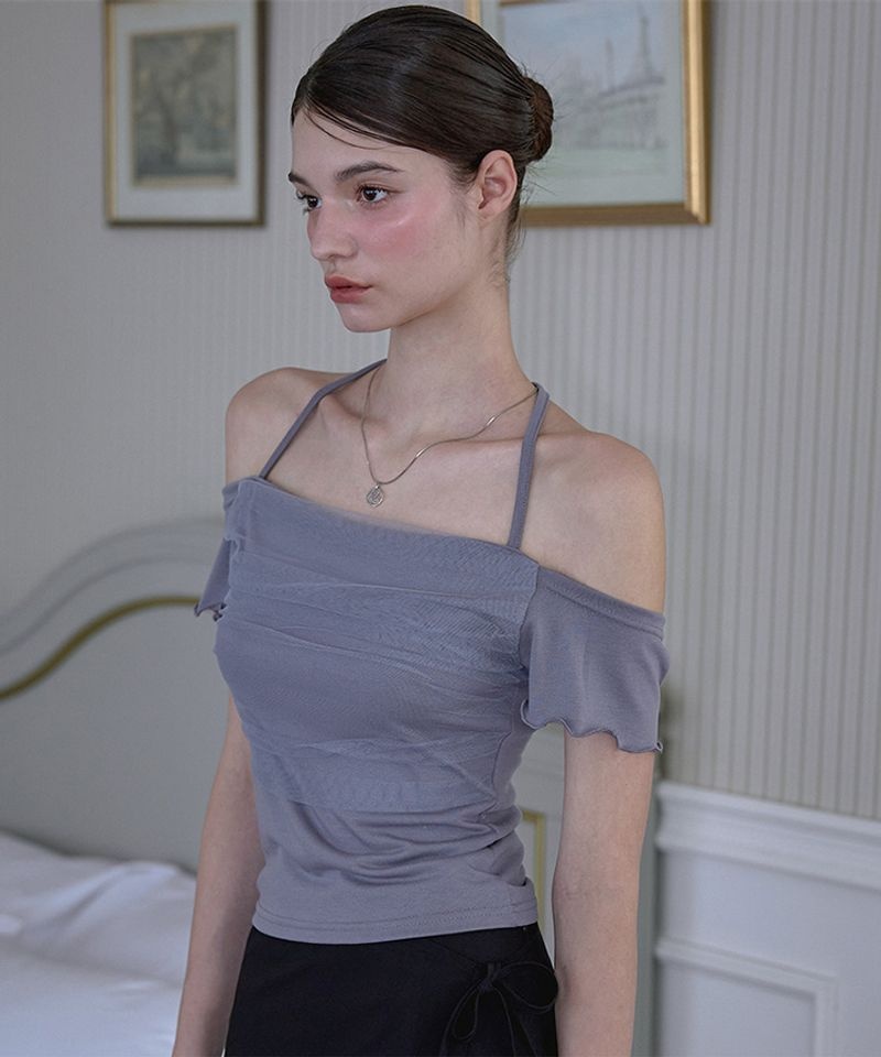 로제프란츠 ROSEFRANTZ Sha Layered Halter Tshirt Charcoal 5005709758 3163116