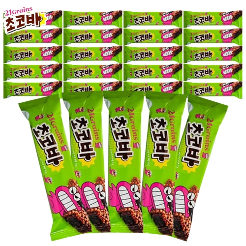 송림제과 짱구 21곡 초코바 15g (25개)_이미지