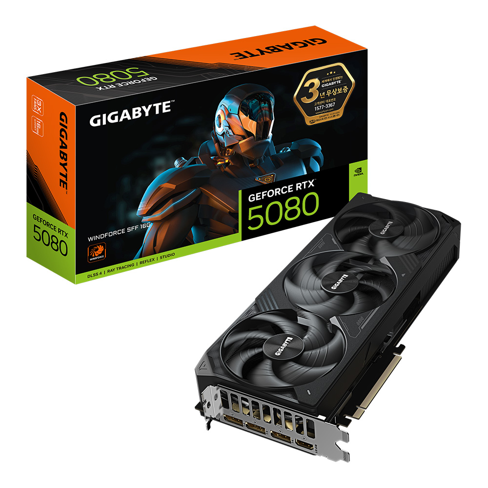 GIGABYTE 지포스 RTX 5080 WINDFORCE SFF D7 16G 제이씨현