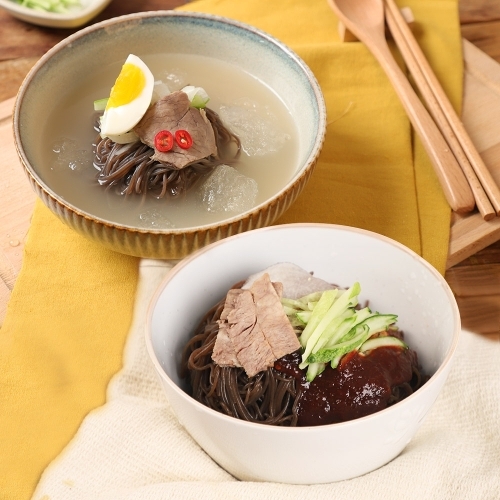 냉면가 매콤 시원한 칡 동치미 육수 물냉면 5인분 + 비빔냉면 5인분 세트