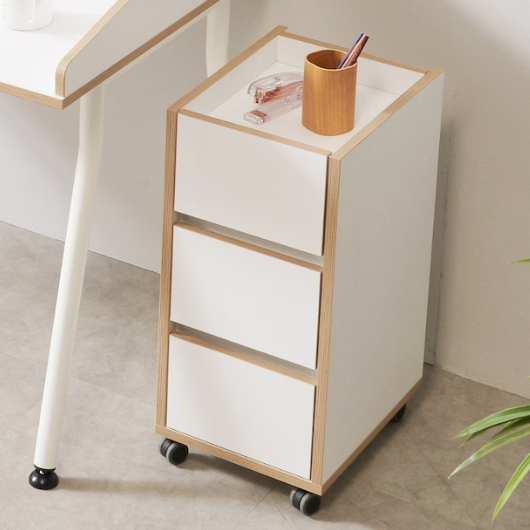 라피엘 책상 보조 이동식 3단 서랍장