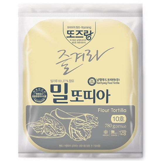 남향푸드또띠아 또즈랑 밀또띠아 10인치 12개입 780g (1개)_이미지
