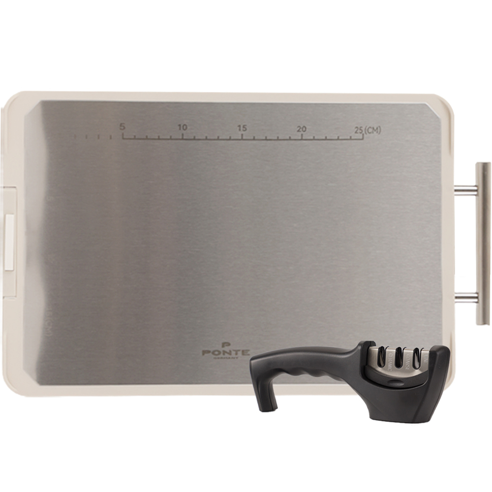 인포벨 폰테 저머니 스텐 도마 + 칼갈이_이미지