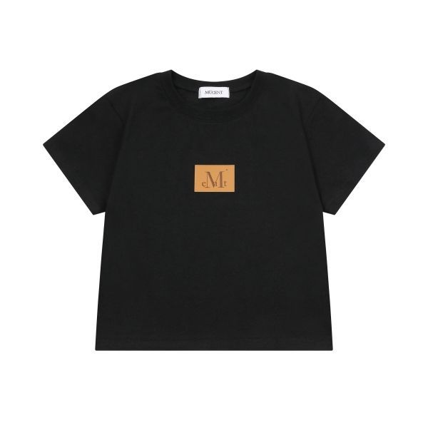 무센트 MUCENT 프링 시그니처 레더 패치 반팔 티 남녀공용 2컬러 P00000XZ 257049_이미지