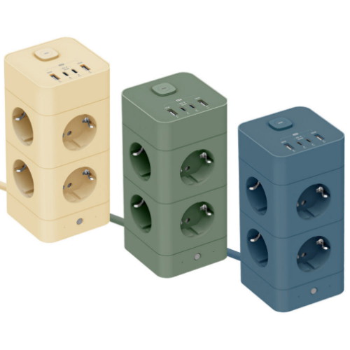 알토디자인 에코너 8구 16A 메인스위치 타워 멀티탭 MT09 (1.8m)_이미지