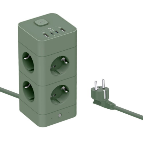 알토디자인 에코너 8구 16A 메인스위치 타워 멀티탭 MT09 (1.8m)_이미지