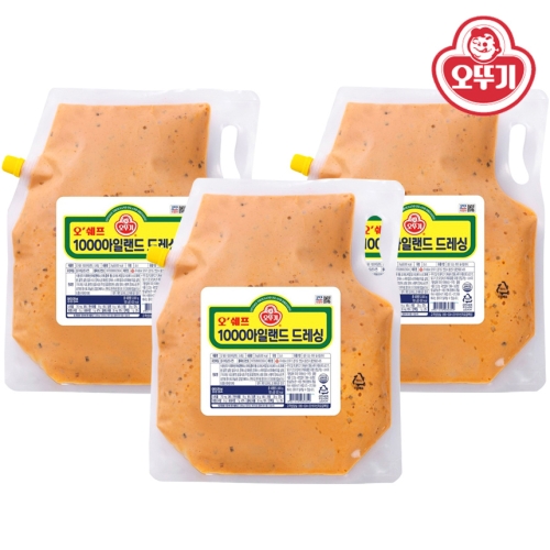 오뚜기 오쉐프 1000 아일랜드 드레싱 2kg (3개)