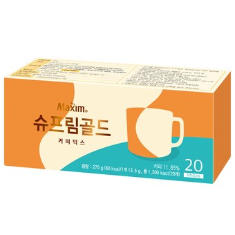 동서식품 맥심 <b>슈프림</b><b>골드</b> 커피믹스 20개입