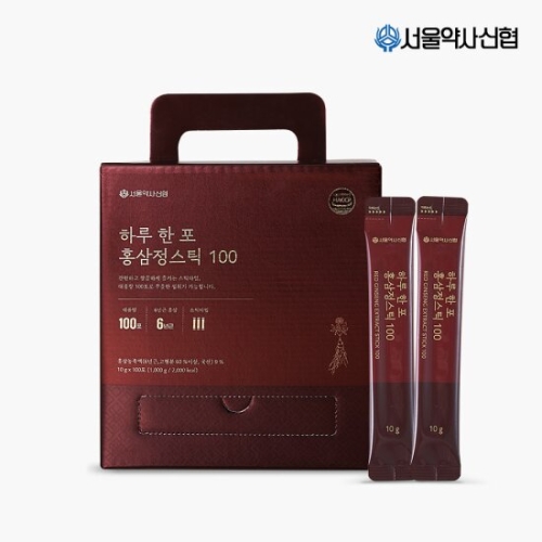 서울약사신협 하루 한 포 홍삼정스틱100 10g 100포 (10개)_이미지