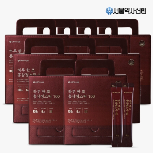 서울약사신협 하루 한 포 홍삼정스틱100 10g 100포 (10개)_이미지