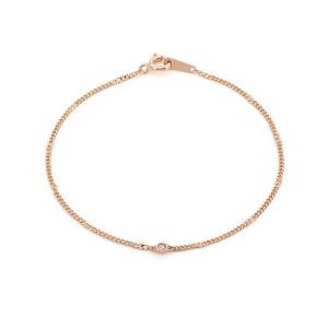 이랜드 로이드 14K 원스톤 Gold 팔찌_LWB21005G