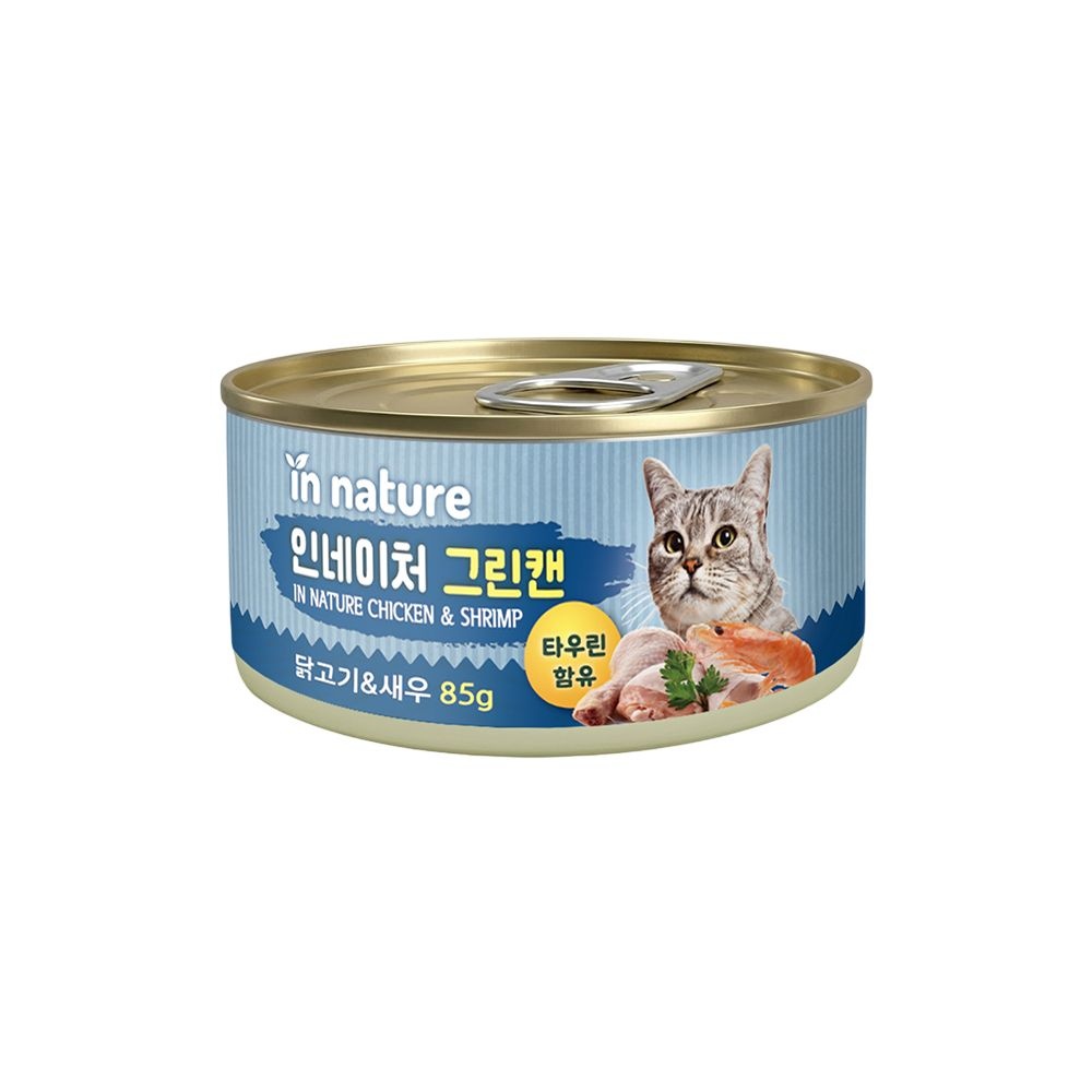 인네이처 그린 닭고기&새우 캔 85g[1개]