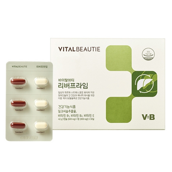 아모레퍼시픽 바이탈뷰티 리버프라임 600mg 30캡슐+800mg 30정 (1개)