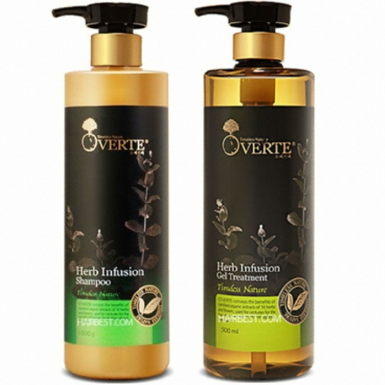 오베르떼 프리미엄 허브 인퓨전 샴푸 겔트리트먼트 1000ml 세트