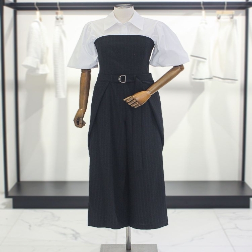 모조에스핀 슬림 사선라인 트위드 자켓 S253MS006