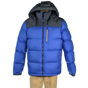 랄프로렌 폴로 고람 컬러 블록 다운 재킷 후드 사이즈 L 5304460